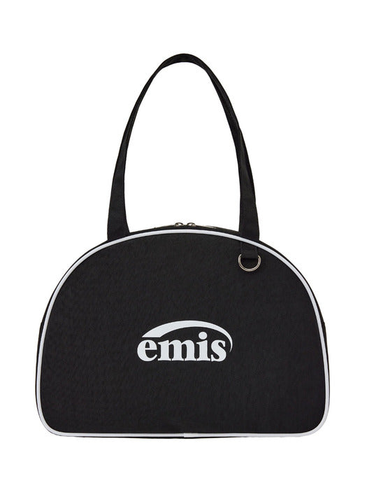 [emis] NYLON ROUND HALF BAG-BLACK
