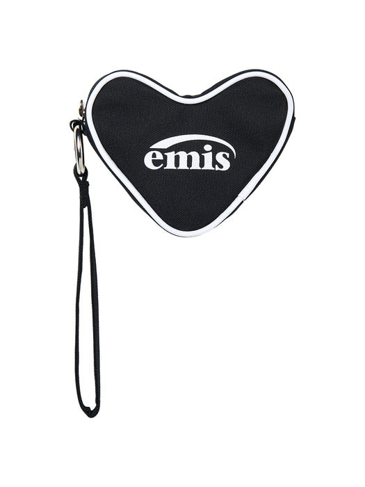 [emis] HEART KEYRING POUCH-BLACK