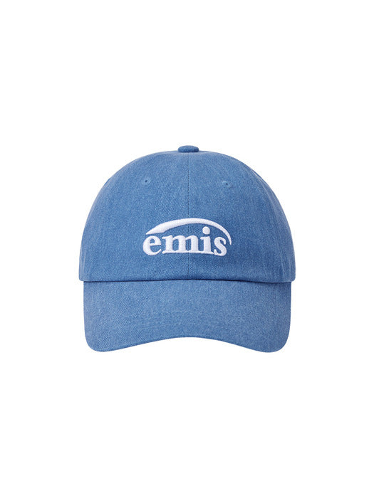 Emis New Logo Pigment Ball Cap-Blue