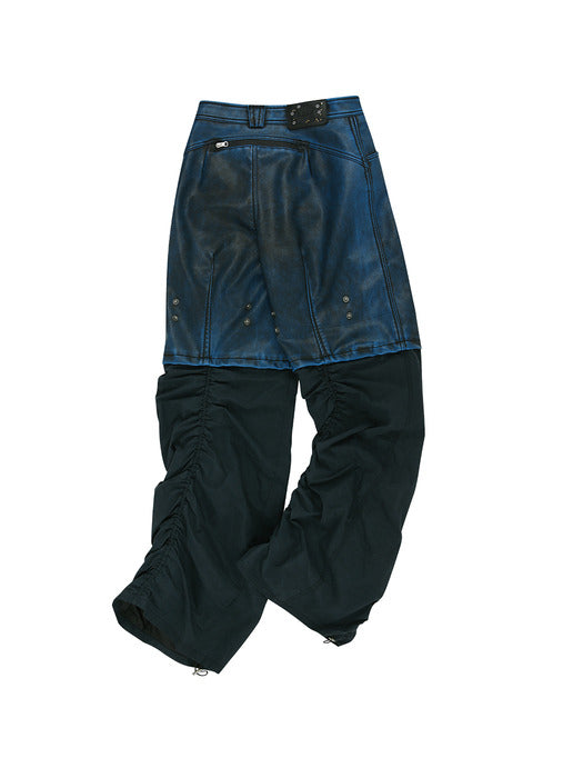 [andersson bell] PARACHUTE GEAR FAUX LEATHER PANTS apa771w(BLUE)