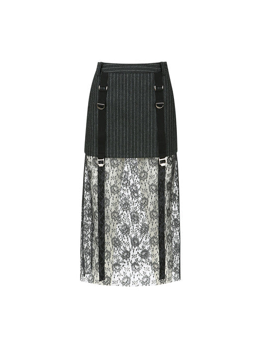 [andersson bell] PARACHUTE GEAR WOOL SKIRT apa765w(GREY)