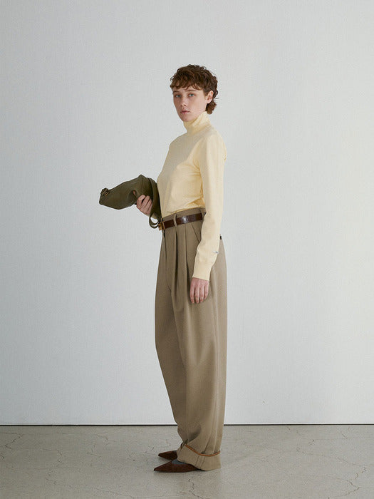 [recto] TUCKED DETAIL WIDE PANTS (2COLORS)