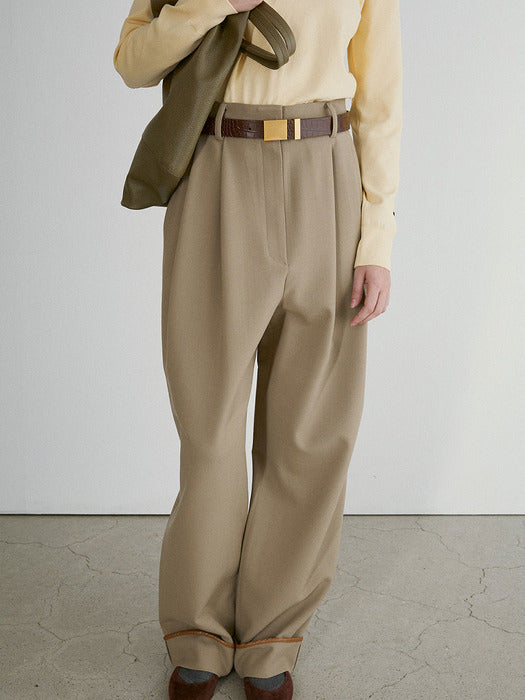 [recto] TUCKED DETAIL WIDE PANTS (2COLORS)