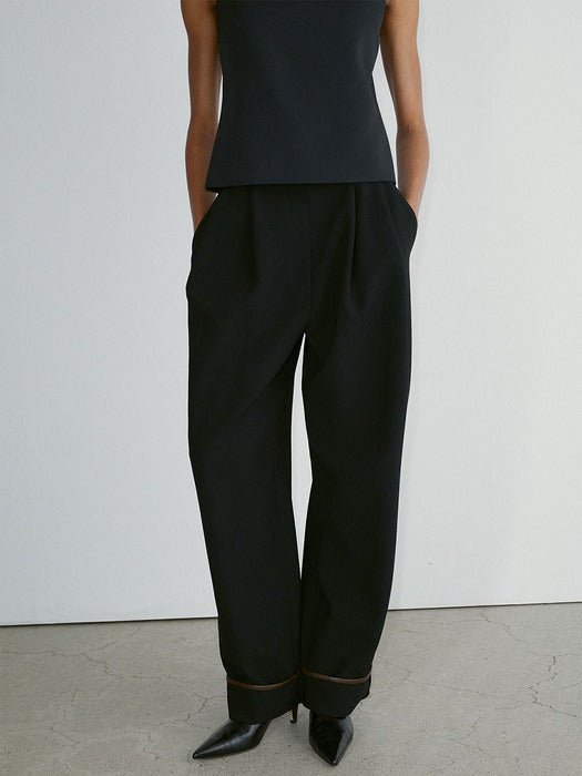 [recto] TUCKED DETAIL WIDE PANTS (2COLORS)