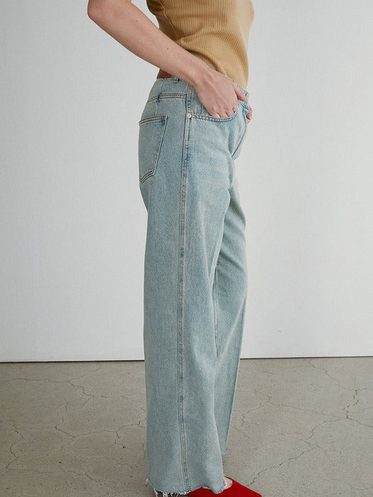 [recto] MILA HIGH-WAIST DENIM PANTS (LIGHT BLUE)