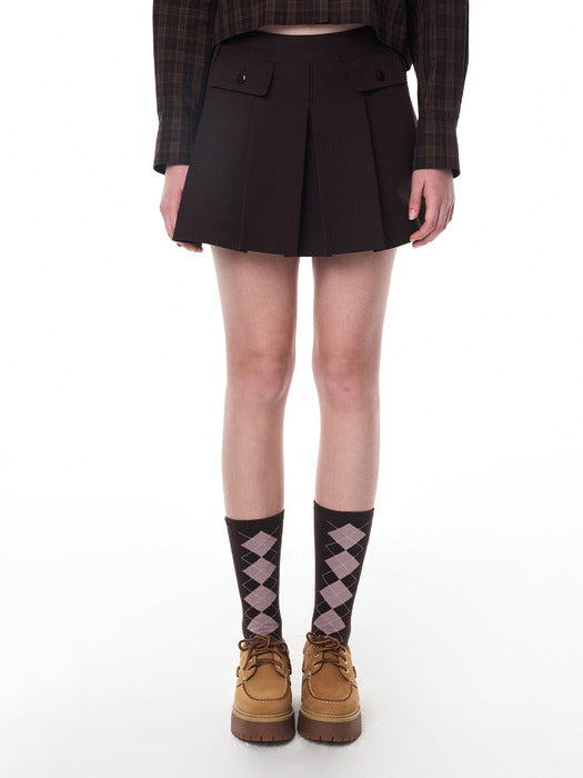 Grove 24Fw Hardy Skirt (Burgundy)