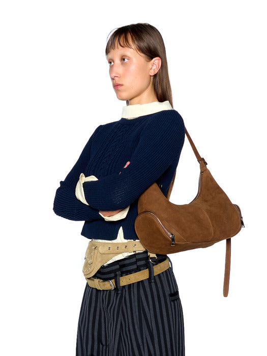 [osoi] CARGO HOBO LARGE [NUBUCK BROWN]