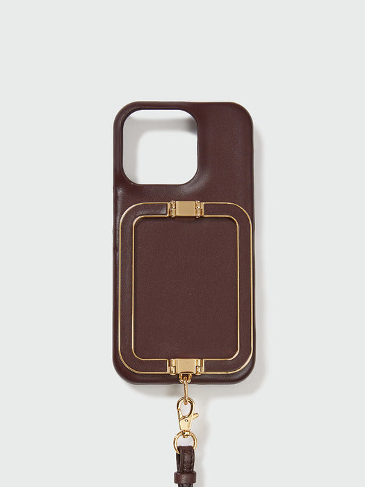 Eenk Phone Case with Leather Strap - Burgundy