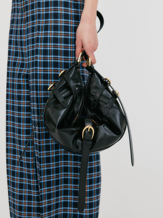 [EENK] Herr Buckeled Hobo Bag - Black