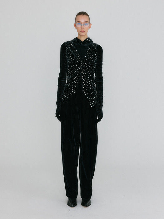 Eenk Zovan Tapered Pocket Pants - Black Velvet