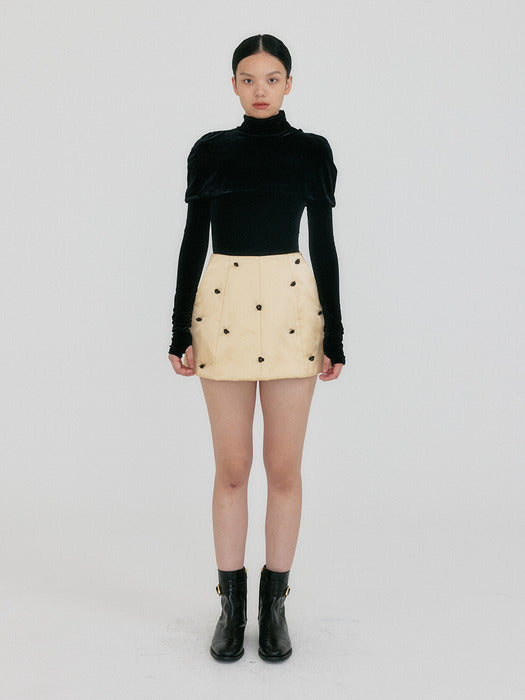 Eenk Zoii A-line Flower Mini Skirt - Yellow