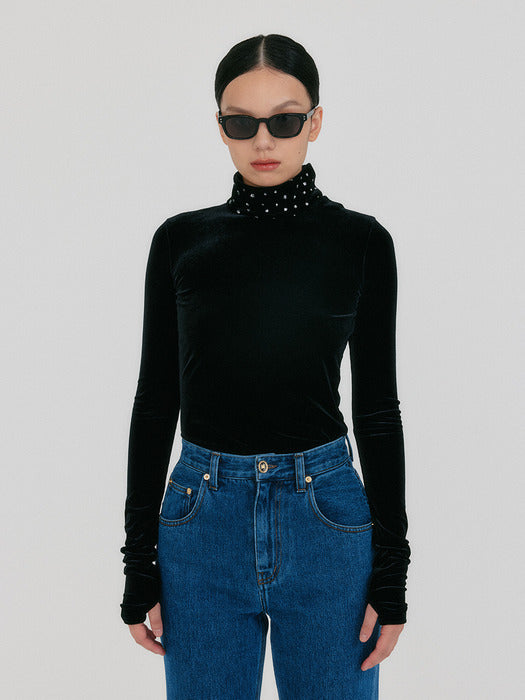 Eenk Zyeri Funnel Neck T-shirt - Black