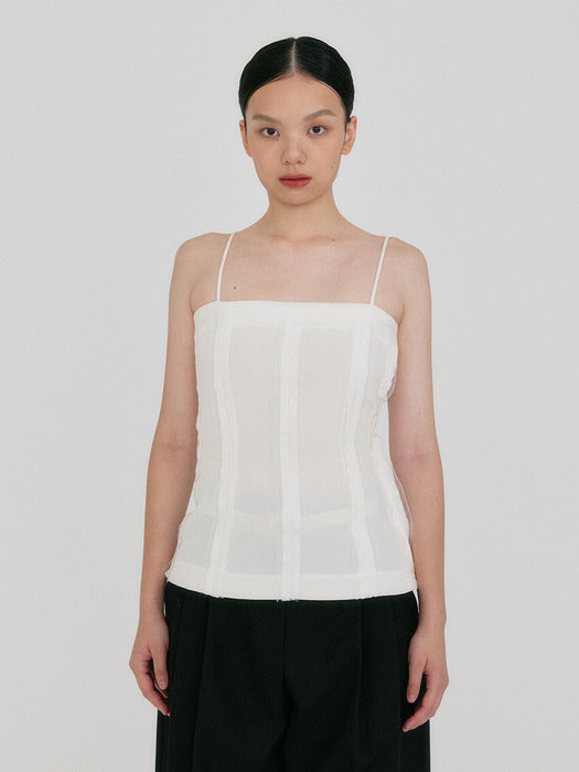 Eenk Zenny Fitted Sleeveless Top - Ivory
