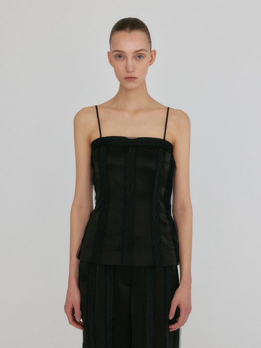 [EENK] Zenny Fitted Sleeveless Top - Black