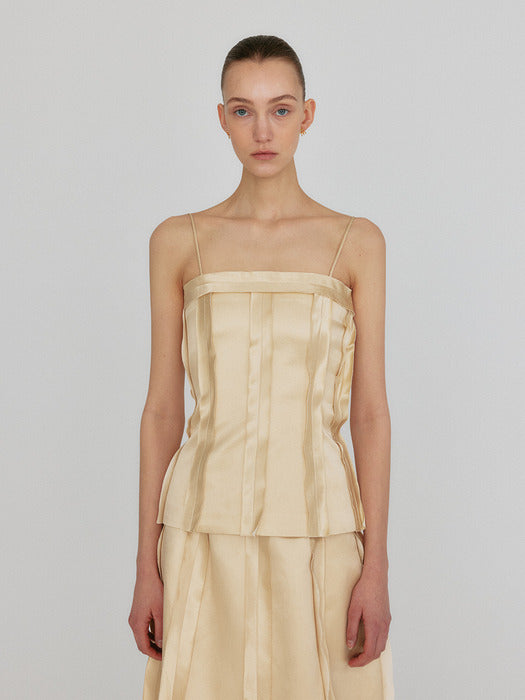 Eenk Zenny Fitted Sleeveless Top - Yellow