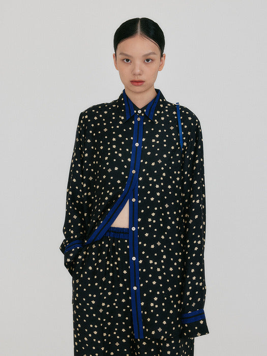 Eenk Zian Contrast Shirts - Black