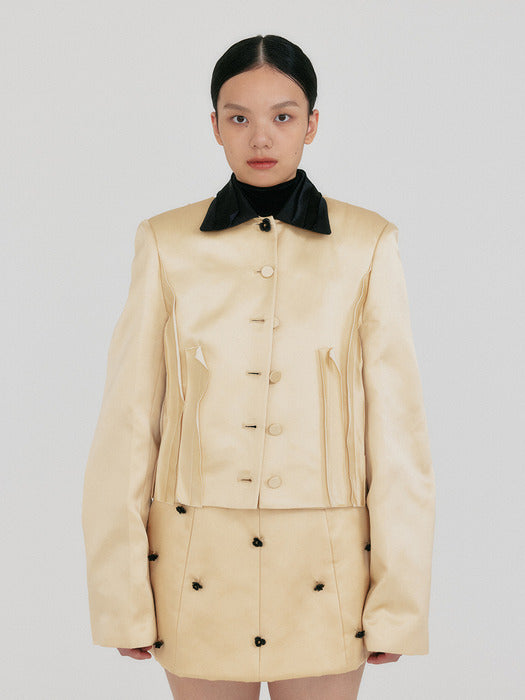 Eenk Zemm Cocoon Volume Jacket - Yellow