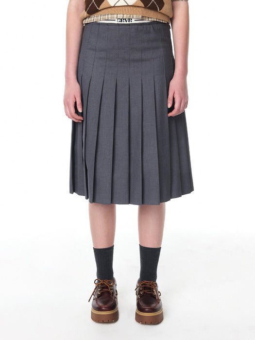 GRVR PLEATS SKIRT (2COLOR)