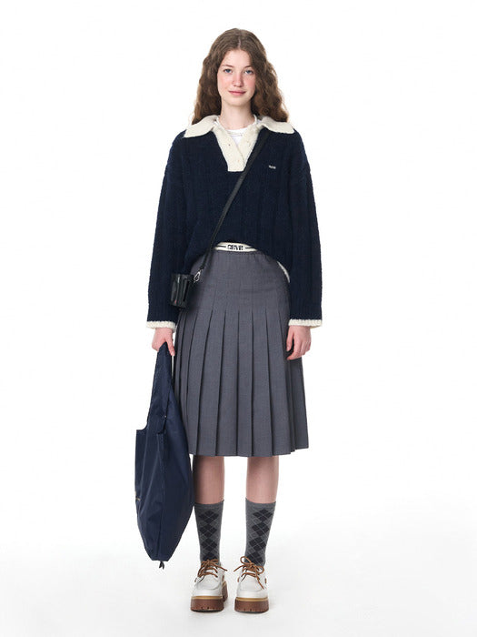 GRVR PLEATS SKIRT (2COLOR)