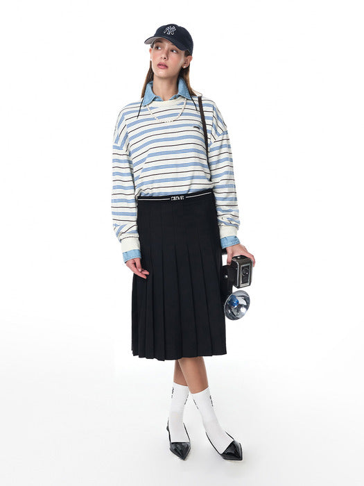 GRVR PLEATS SKIRT (2COLOR)
