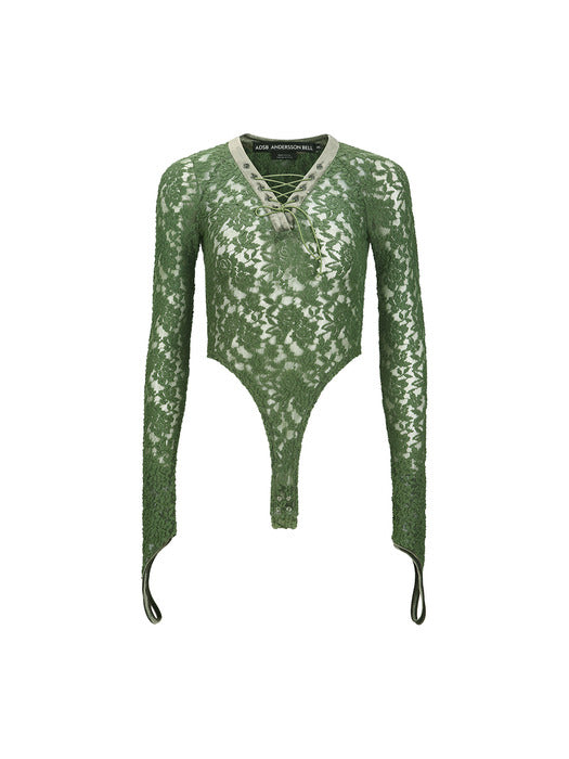 [andersson bell] ROSE LACE BODYSUIT atb1192w(KHAKI)