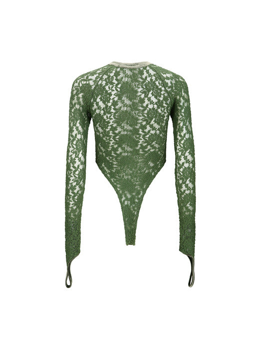 [andersson bell] ROSE LACE BODYSUIT atb1192w(KHAKI)