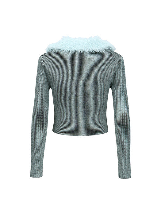 [andersson bell] LACE-UP KNIT CARDIGAN atb1184w(BLUE)