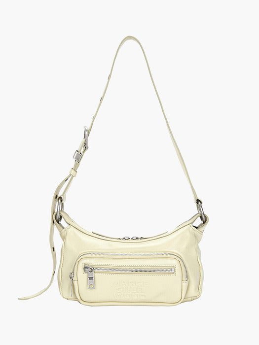OUTPOCKET HOBO MINI_blond wood glossy plain