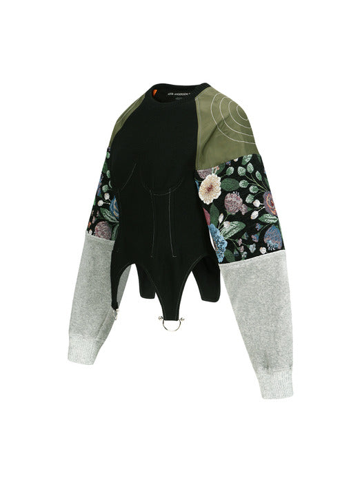 [andersson bell] FLOWER MA-1 TOP atb1177w(BLACK)