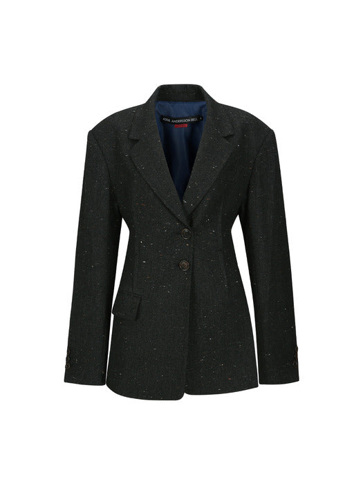 [andersson bell] NEP WOOL CUT-OUT HARNESS JACKET awa665w(BLACK)