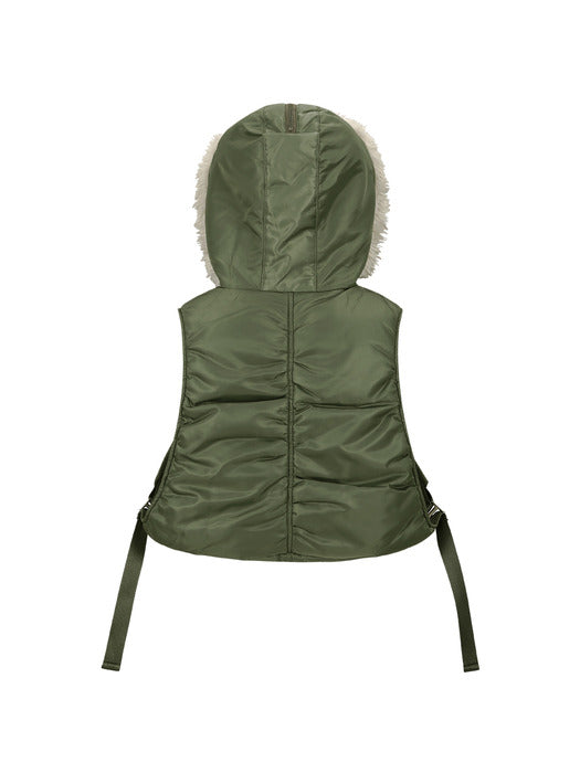 [andersson bell] N2B HOOD FLYER VEST awa658w(KHAKI)