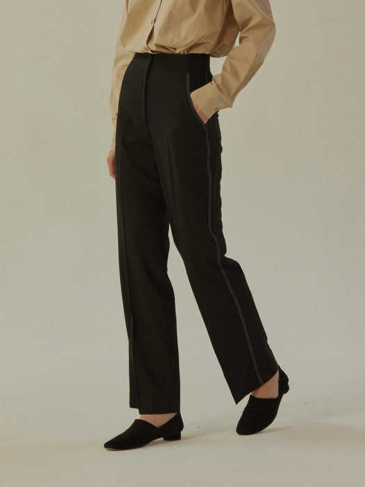 Mango Maniplease Piet Stitch Slacks