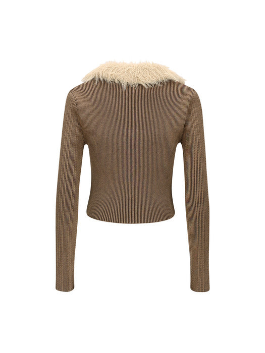 [andersson bell] LACE-UP KNIT CARDIGAN atb1185w(BROWN)