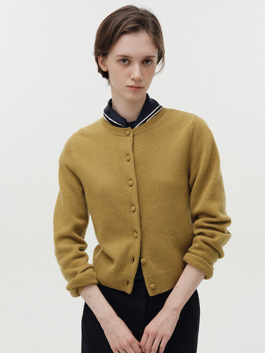 [nothing written] Diene round cardigan (Olive)