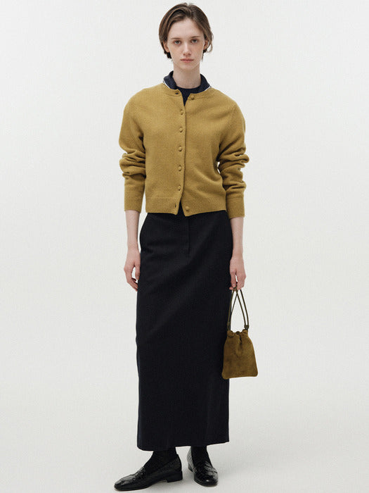 [nothing written] Diene round cardigan (Olive)