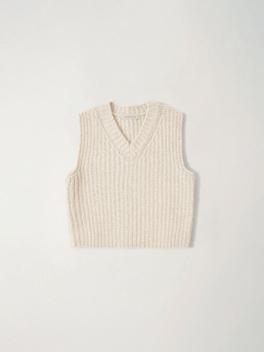 Garine wool vest (Ivory)