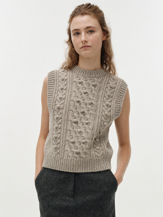 Nothing Written Latti wool vest (Ash gray)