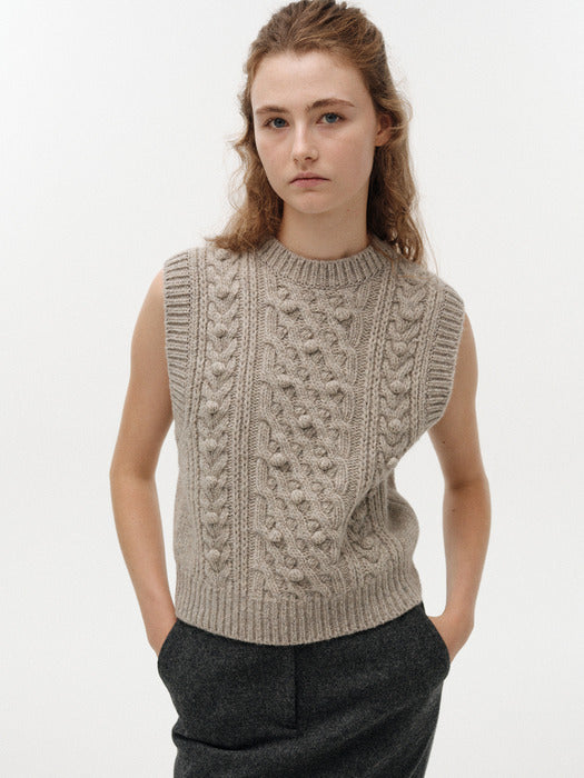 Nothing Written Latti wool vest (Ash gray)