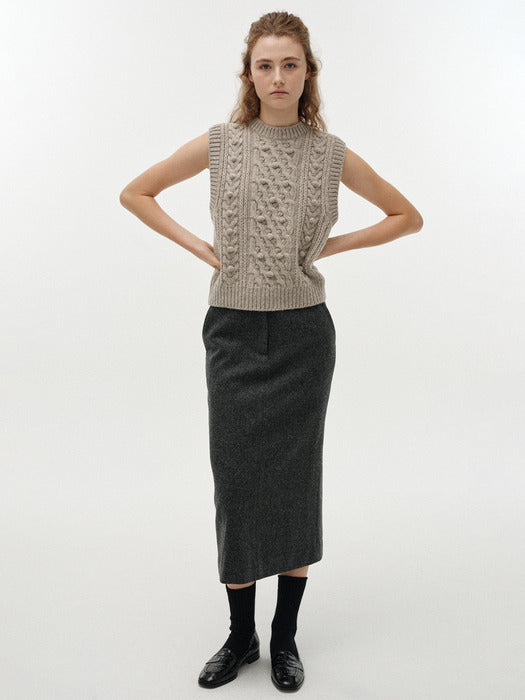 Nothing Written Latti wool vest (Ash gray)
