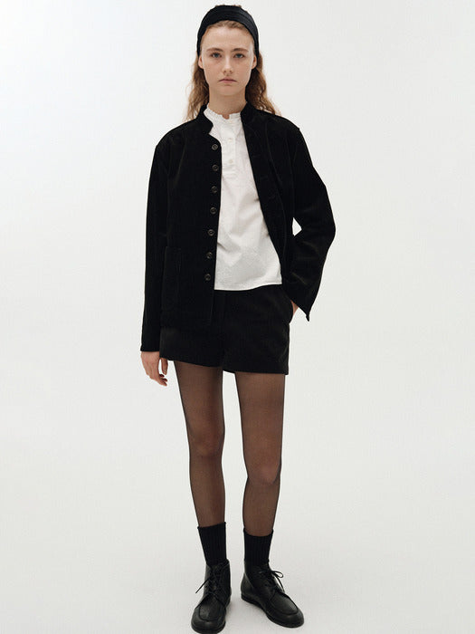 Micro-corduroy shorts (Ivory)
