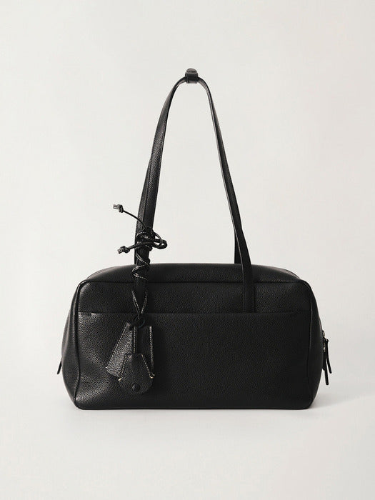 [nothing written] Pocket shoulder bag (Black)
