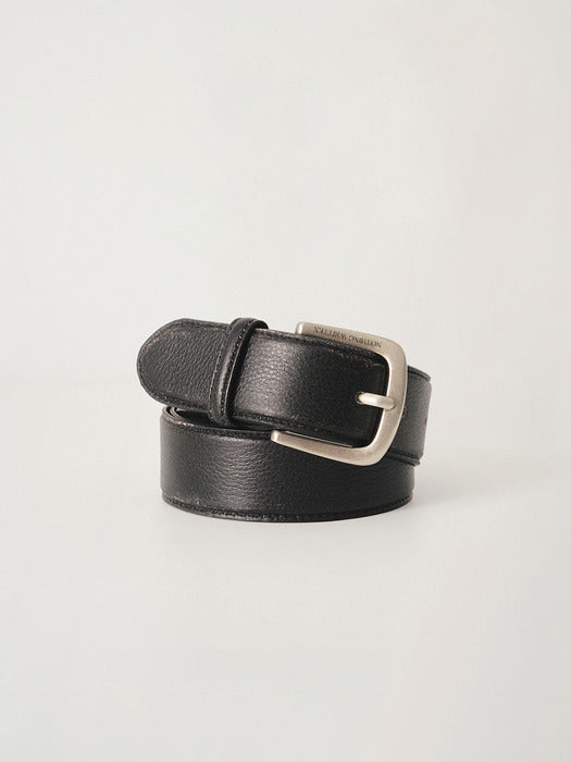 [nothing written] Vintage leather belt (Black)