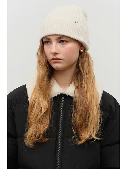 [dunst] UNISEX DETACHABLE SHEARLING COLLAR GOOSE DOWN JACKET BLACK_UDJU4D130BK