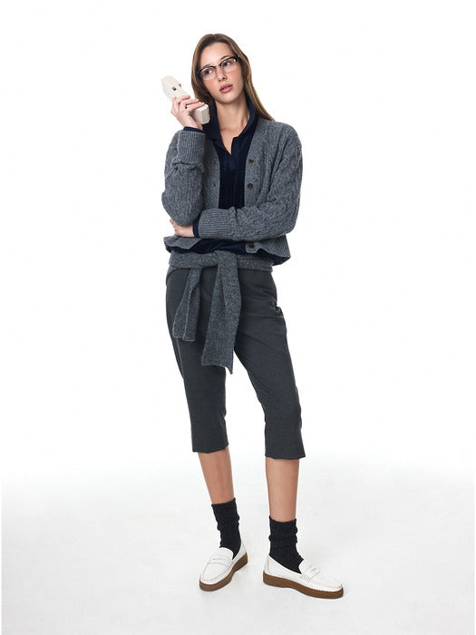 24FW PRESLEY CABLE CARDIGAN (4COLOR)