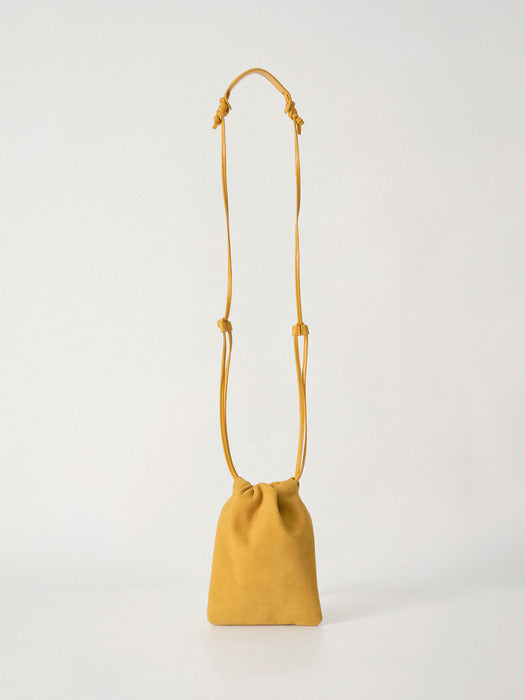 Fatu shoulder mini bag (Mustard suede)