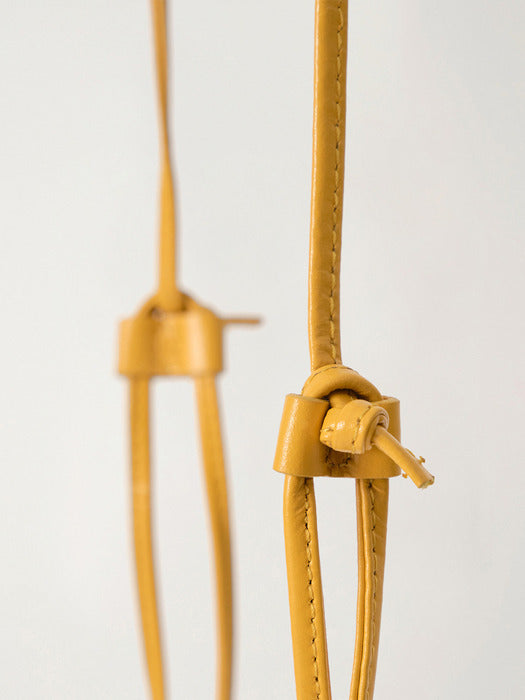Fatu shoulder mini bag (Mustard suede)