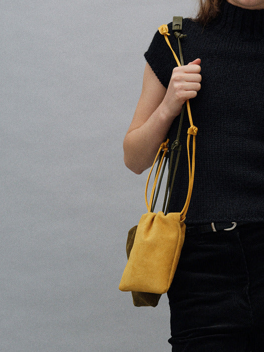 Nothing Written Fatu shoulder mini bag (Mustard suede)