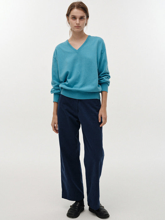 Puno v-neck pullover (Dodger blue)