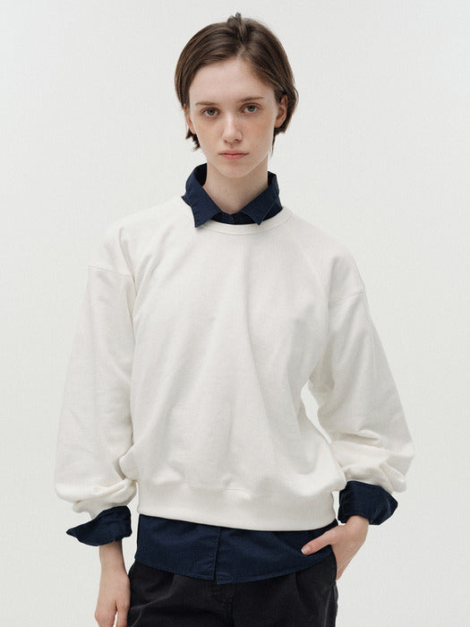 Nothing Written Cotton crewneck sweatshirt (White)