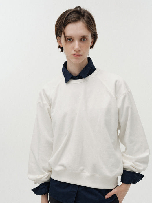 Nothing Written Cotton crewneck sweatshirt (White)